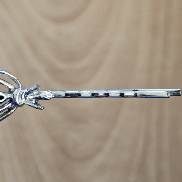 1/$5 or 3/$10 Vintage Rhinestone Silver-toned Metal Hair Pins Accessories - Picture 8 of 10